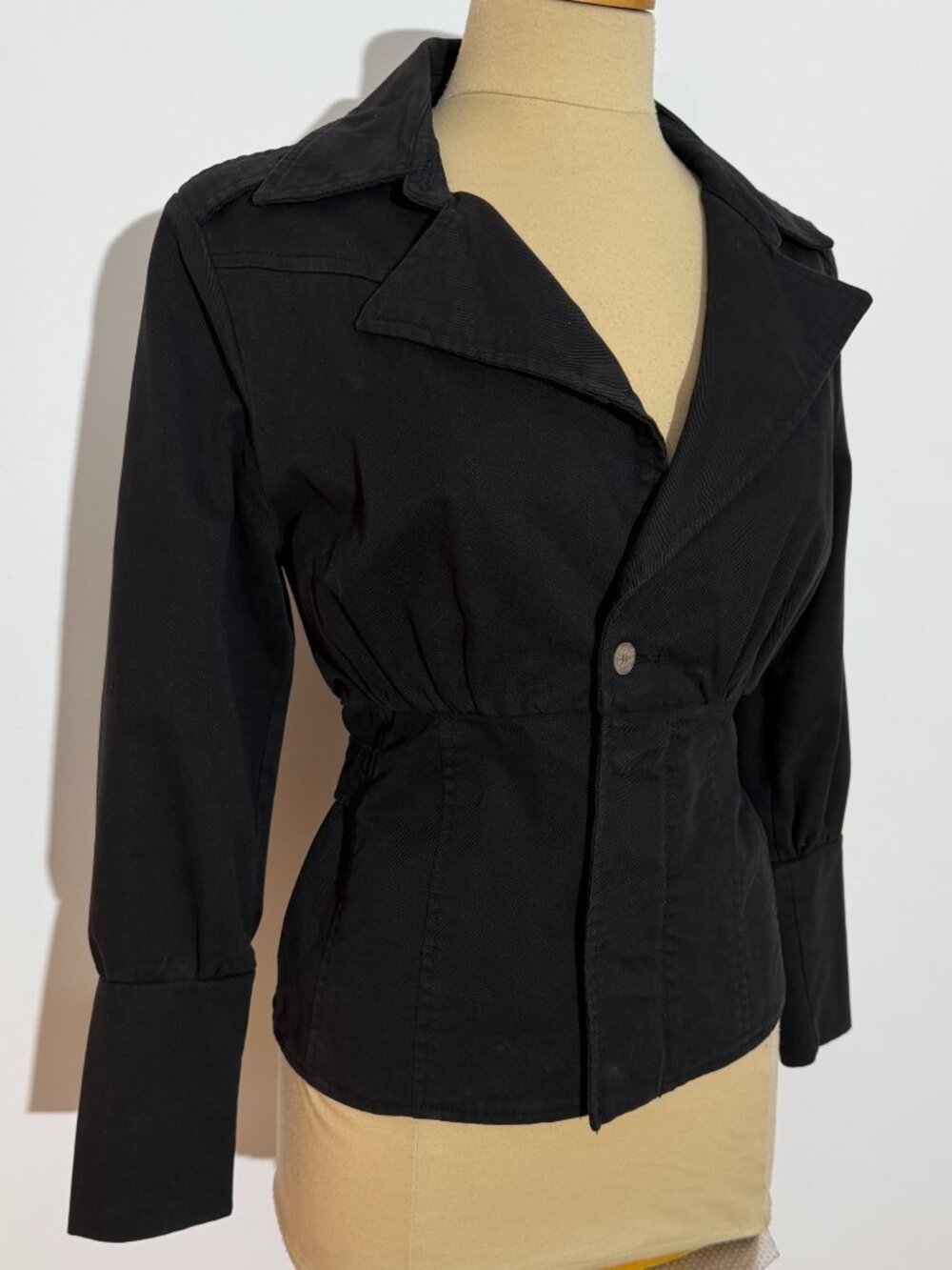 Diesel Y2K Black Cotton Tailored Blazer Jacket